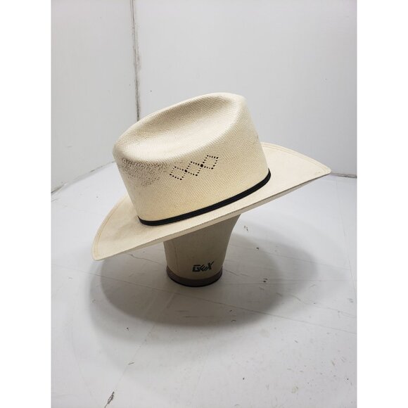 Resistol 4 Star W2667 Cattleman Natural Size 7 5/8 VinylCote Long Oval - Picture 4 of 8